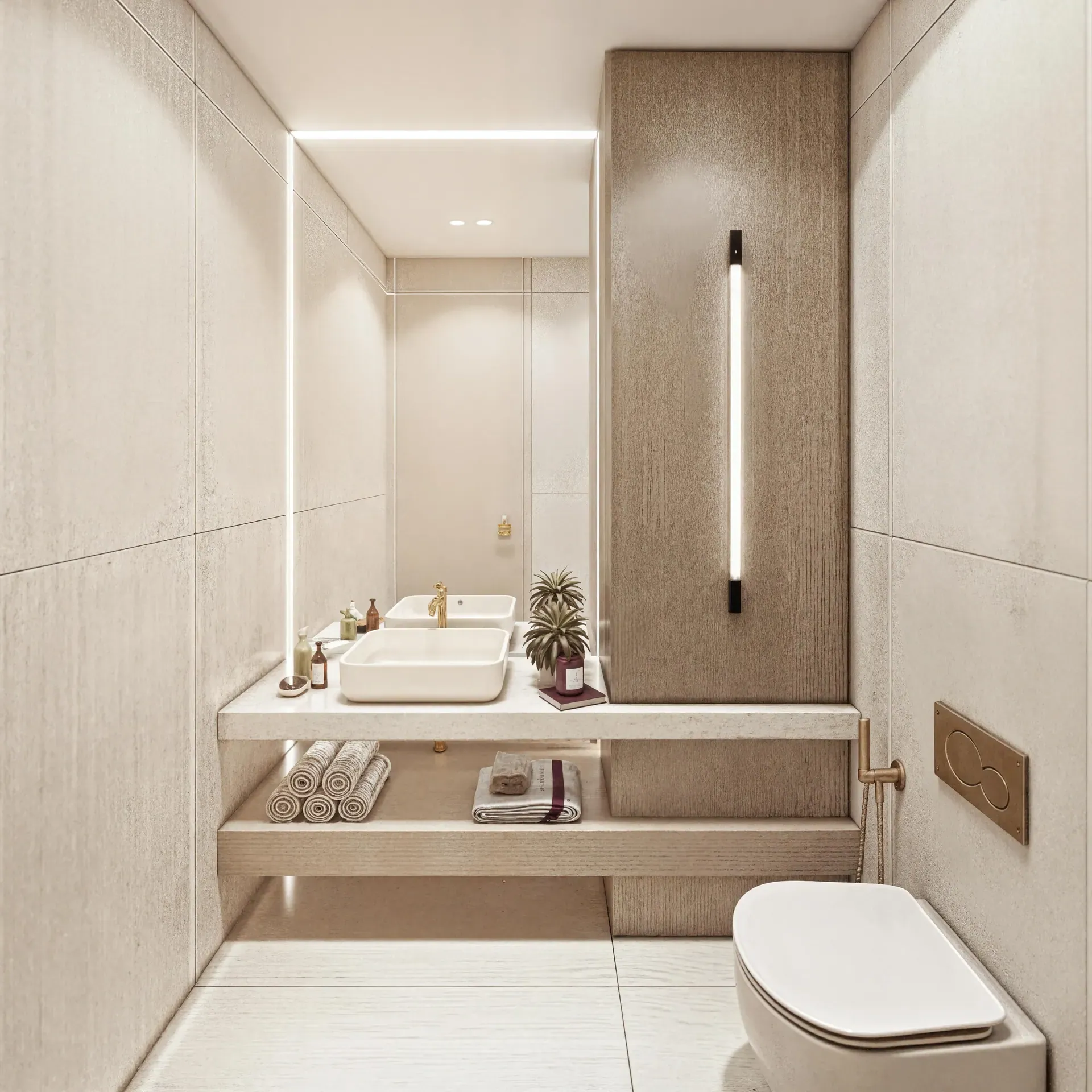 Bathroom, stone basin